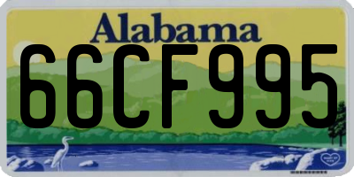 AL license plate 66CF995