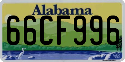 AL license plate 66CF996