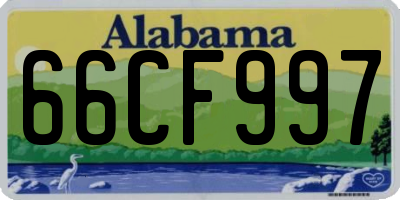 AL license plate 66CF997
