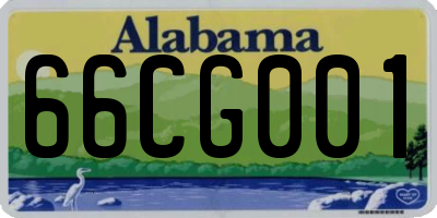 AL license plate 66CG001