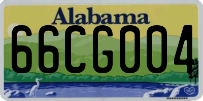 AL license plate 66CG004