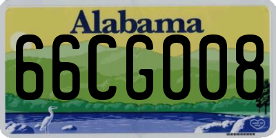 AL license plate 66CG008