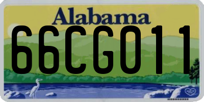 AL license plate 66CG011