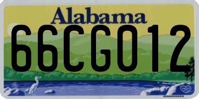 AL license plate 66CG012