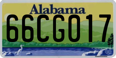 AL license plate 66CG017