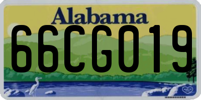 AL license plate 66CG019