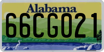 AL license plate 66CG021