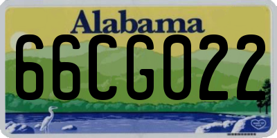 AL license plate 66CG022