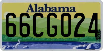AL license plate 66CG024