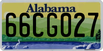 AL license plate 66CG027