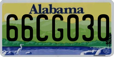 AL license plate 66CG030