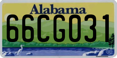 AL license plate 66CG031