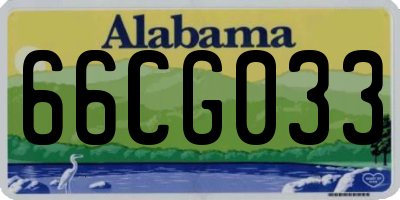 AL license plate 66CG033