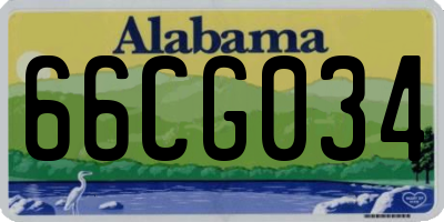 AL license plate 66CG034
