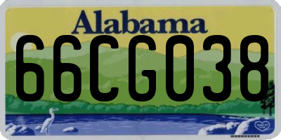 AL license plate 66CG038