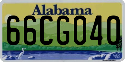AL license plate 66CG040