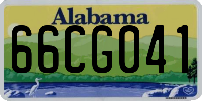 AL license plate 66CG041