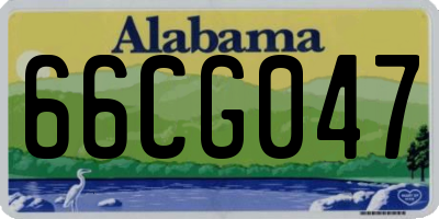 AL license plate 66CG047
