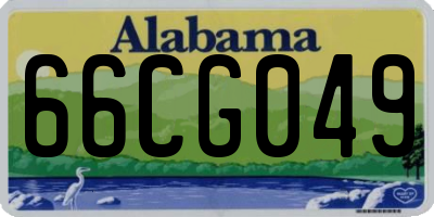 AL license plate 66CG049
