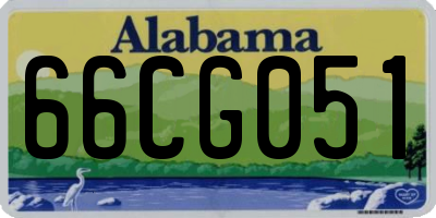 AL license plate 66CG051