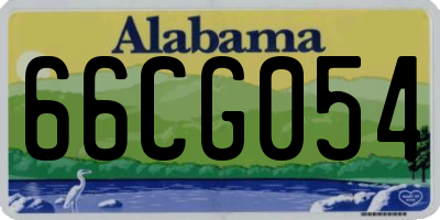 AL license plate 66CG054