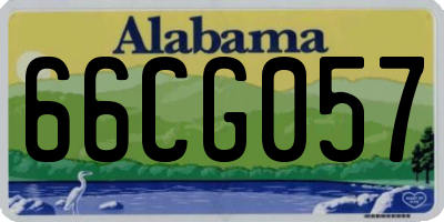 AL license plate 66CG057