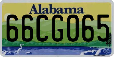 AL license plate 66CG065