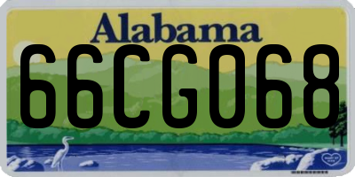 AL license plate 66CG068