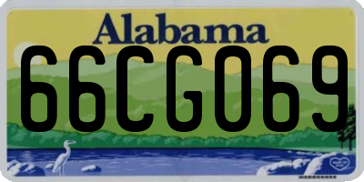 AL license plate 66CG069