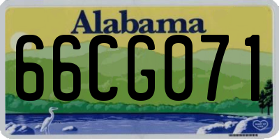 AL license plate 66CG071