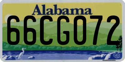 AL license plate 66CG072