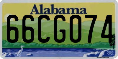 AL license plate 66CG074
