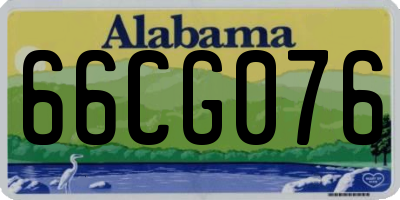 AL license plate 66CG076