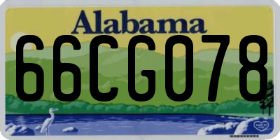 AL license plate 66CG078
