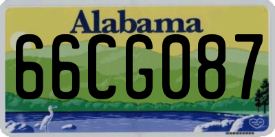AL license plate 66CG087