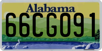 AL license plate 66CG091