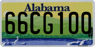 AL license plate 66CG100