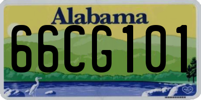 AL license plate 66CG101