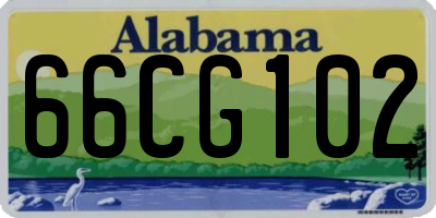 AL license plate 66CG102