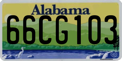 AL license plate 66CG103