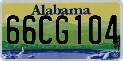 AL license plate 66CG104