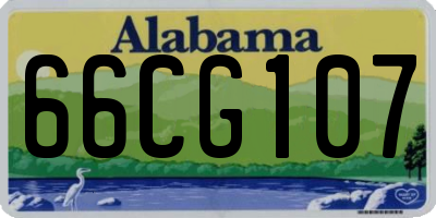 AL license plate 66CG107