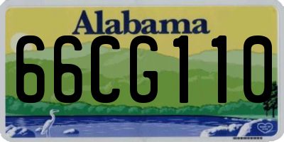 AL license plate 66CG110