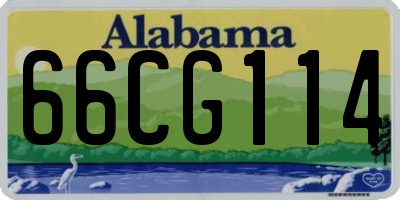 AL license plate 66CG114