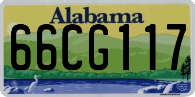 AL license plate 66CG117