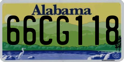 AL license plate 66CG118