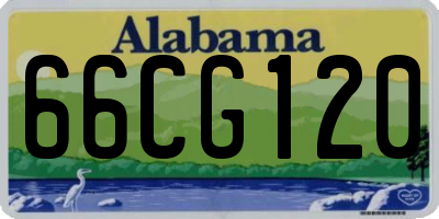 AL license plate 66CG120