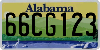 AL license plate 66CG123