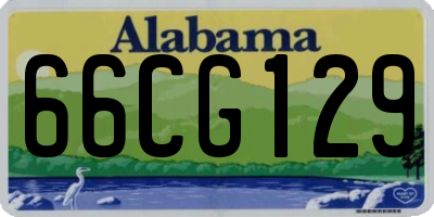 AL license plate 66CG129