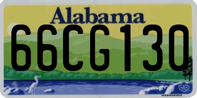 AL license plate 66CG130